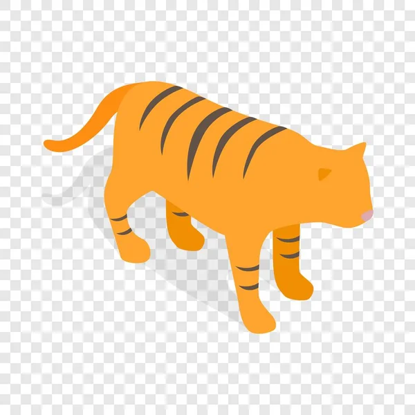Icono isométrico tigre — Vector de stock