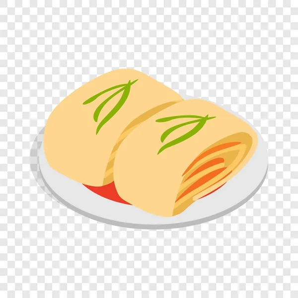 Kimchi, korean food isometric icon — Stock Vector