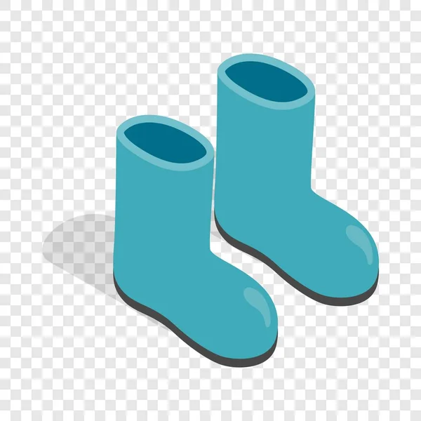 Rubber boots isometric icon — Stock Vector