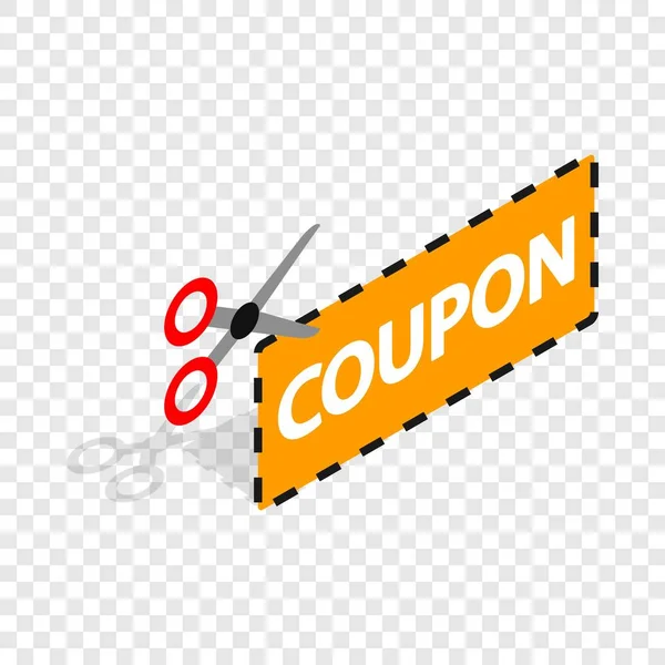 Coupon code isometric icon — Stock Vector