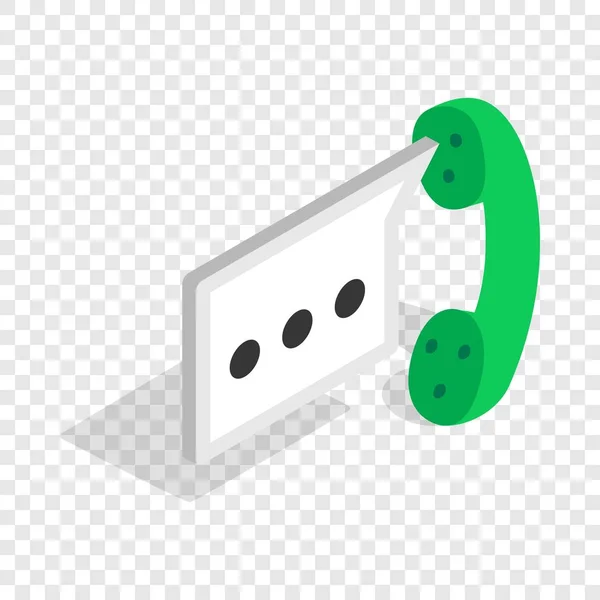 Consultation by phone isometric icon — Stock Vector