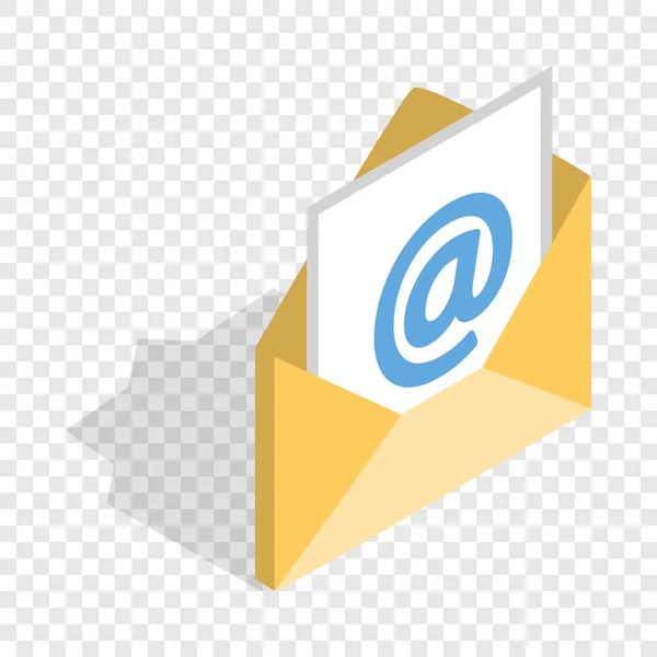 Ícone isométrico de e-mail — Vetor de Stock
