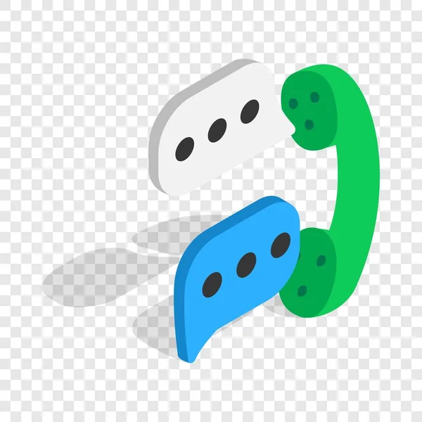 Разговор по телефону изометрическая иконка — стоковый вектор