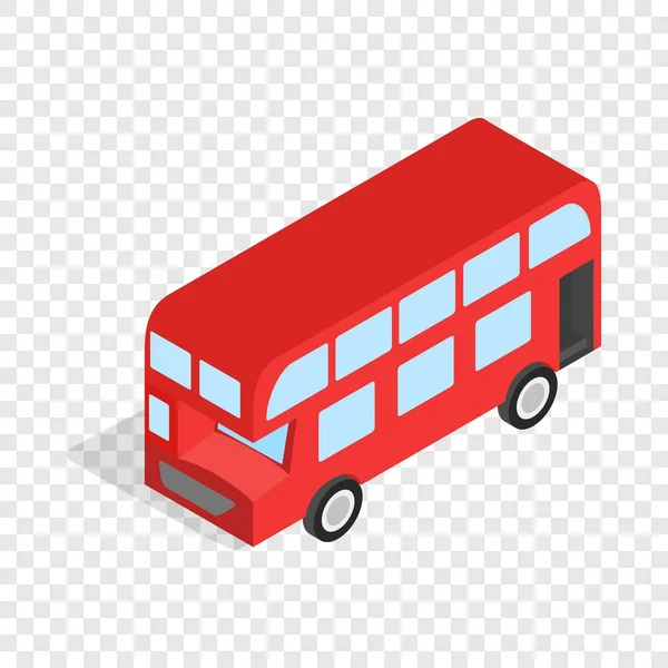 Izometrické ikony anglické červený autobus — Stockový vektor