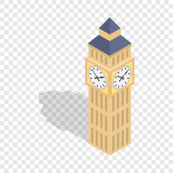 Icono isométrico Big Ben — Vector de stock