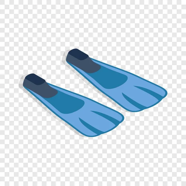 Blauwe flippers isometrische pictogram — Stockvector