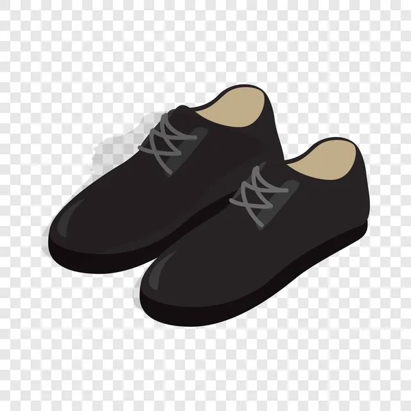 Black male shoes con, isometric 3d style — Stock Vector