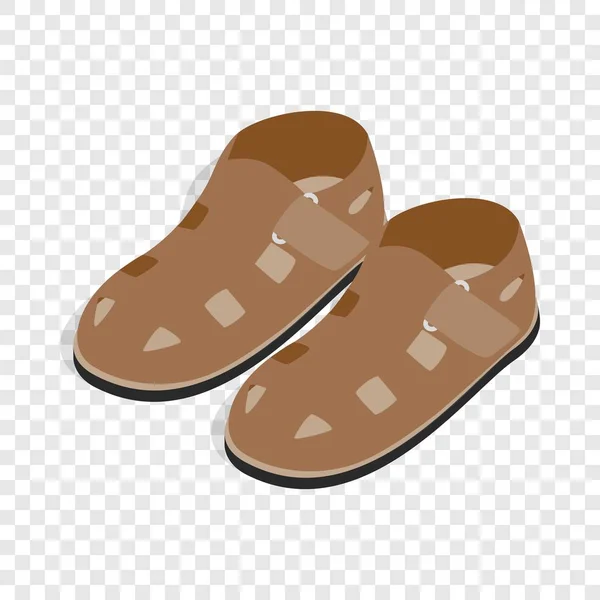 Pánské sandály izometrické ikony — Stockový vektor