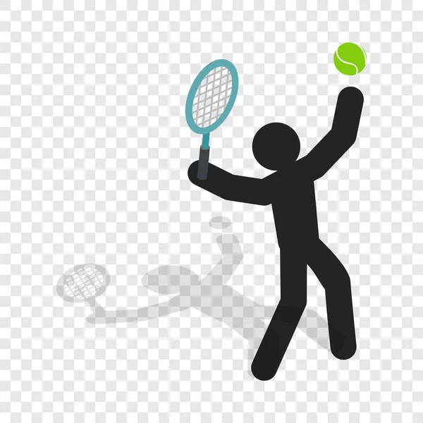 Isometrisches Symbol für Tennisspieler — Stockvektor