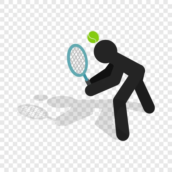 Ícone isométrico do retornador de tênis — Vetor de Stock