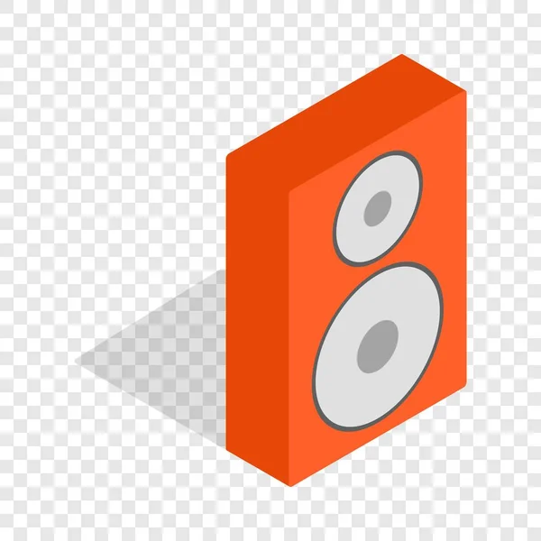 Orange speaker isometric icon — Stock Vector