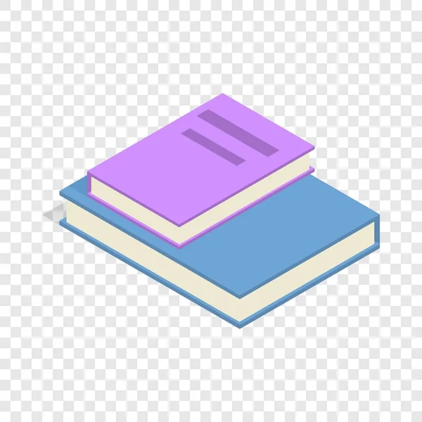 Stack of two books isometric icon — Stock Vector