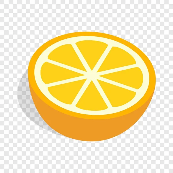 A fele narancssárga izometrikus ikonra — Stock Vector