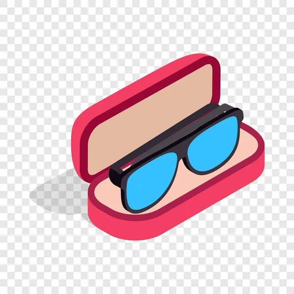 Glasses in box isometric icon — Stock Vector