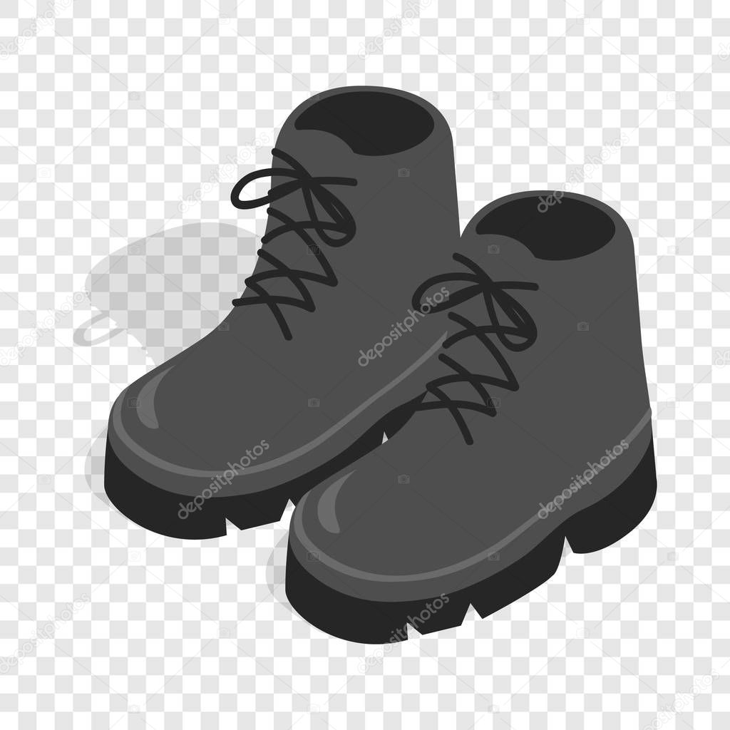 Black boots isometric icon