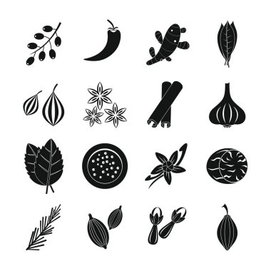 Baharat Icons set, basit tarzı