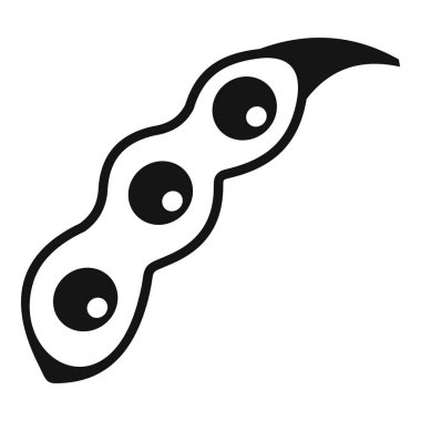 Olgun soya simgesi, basit tarzı