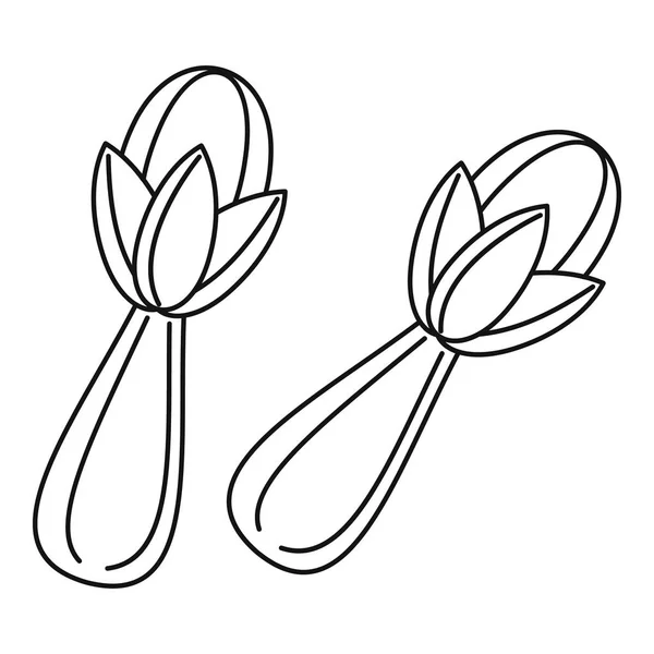Icona di chiodi di garofano, stile contorno — Vettoriale Stock