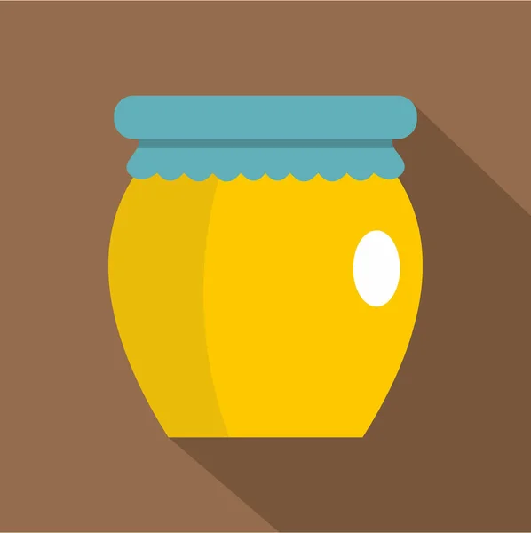 Icono de banco líquido de miel, estilo plano — Archivo Imágenes Vectoriales