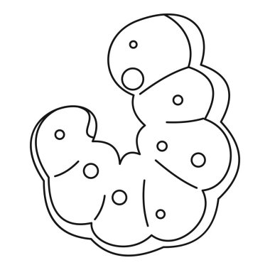 Kurtçuk simgesi, anahat stili