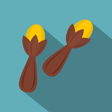 Bir karanfil simgesi, düz stil tohumları