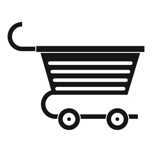 Icono de carrito de compras, estilo simple — Vector de stock