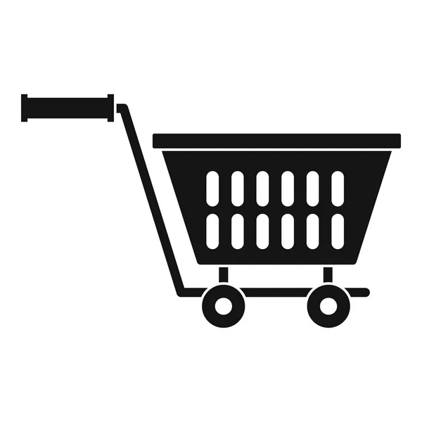 Icono de carro de compras de plástico, estilo simple — Vector de stock