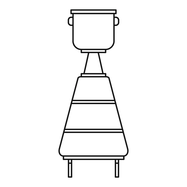 Icono de contenedor de vino, estilo de esquema — Archivo Imágenes Vectoriales