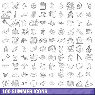 100 yaz simgeler kümesi, stil anahat