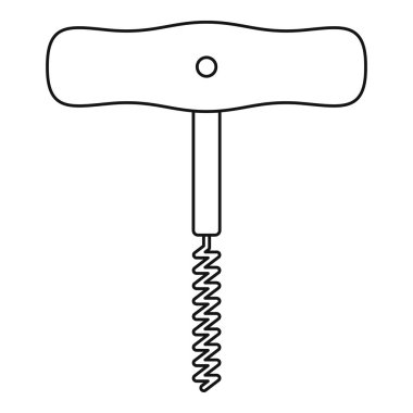 Tirbuşon aracı simgesini, anahat stili