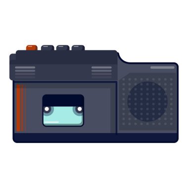 Retro dictaphone simgesi, karikatür tarzı