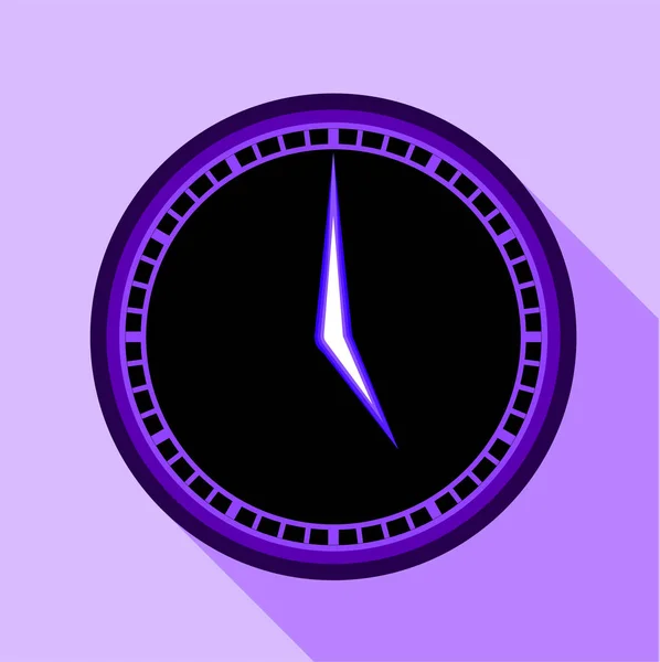 Moderní hodiny ikona, plochý — Stockový vektor