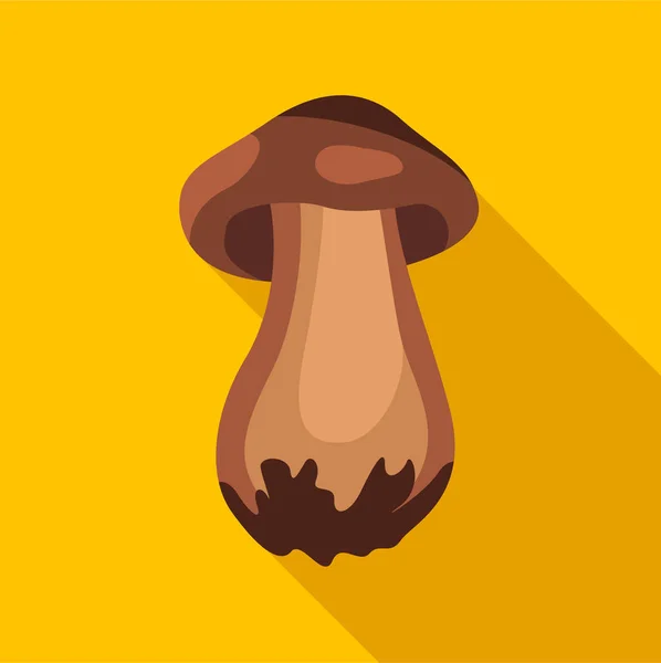 牛肝菌蘑菇图标，平面样式 — 图库矢量图片