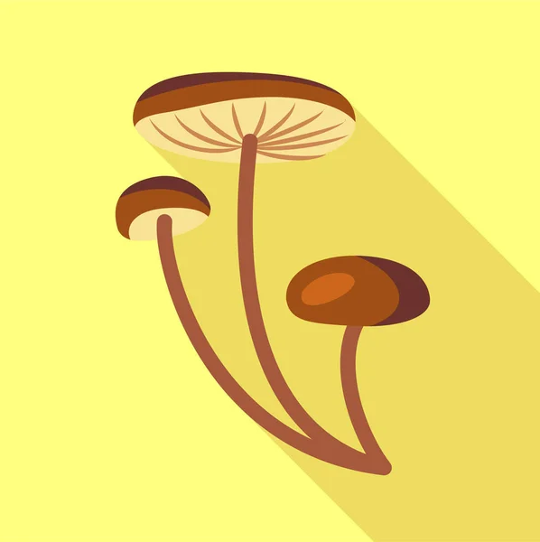 Icône champignon miel, style plat — Image vectorielle