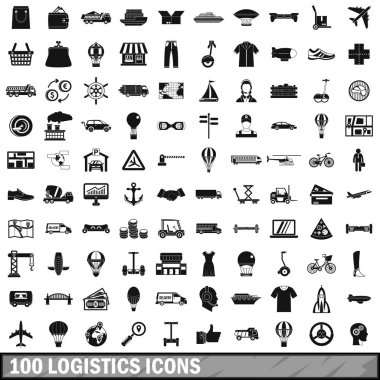 100 lojistik simgeler kümesi, basit tarzı