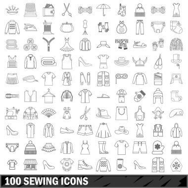 100 dikiş simgeler kümesi, stil anahat