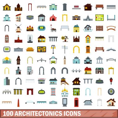 100 architectonics simgeler kümesi, stil düz