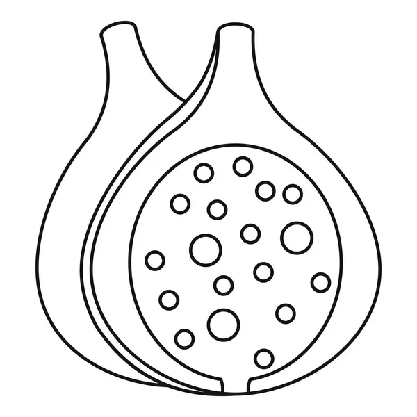 Feigen-Symbol, Umrissstil — Stockvektor