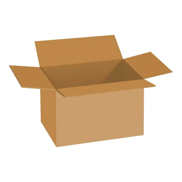 Mockup kotak karton, gaya realistis - Stok Vektor