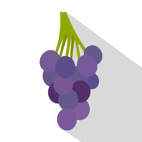 Kiść winogron niebieski ikony, płaski — Wektor stockowy