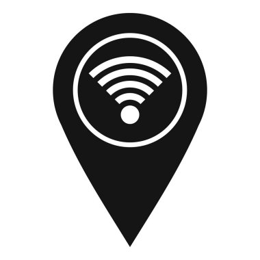 Toplu iğne işaretçisi wi fi sembol simge ile göster