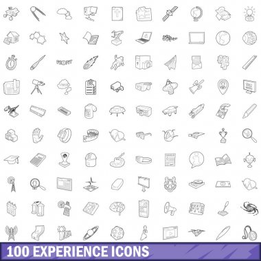 100 Icons set, anahat stili deneyim