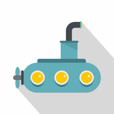 Denizaltı simgesi, düz stil