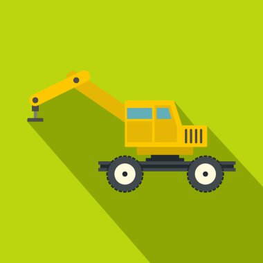 Vinç kamyon simgesi, düz stil