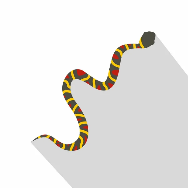 노란 줄무늬와 붉은 반점 아이콘 뱀 회색 — 스톡 벡터