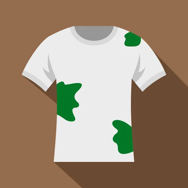 Icono de camisa sucia, estilo plano — Vector de stock