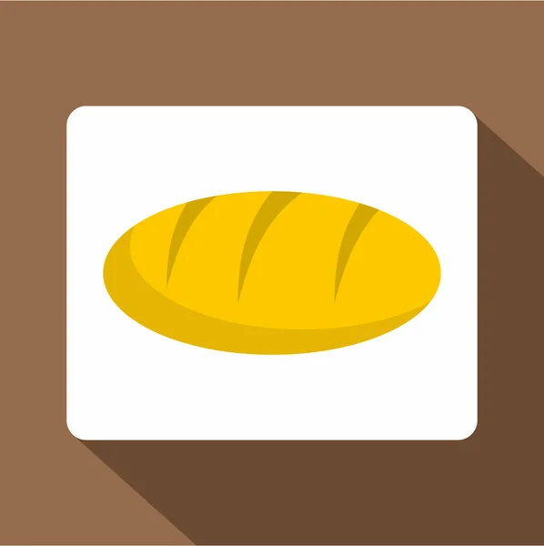 Reaf bread icon, flat style — стоковый вектор