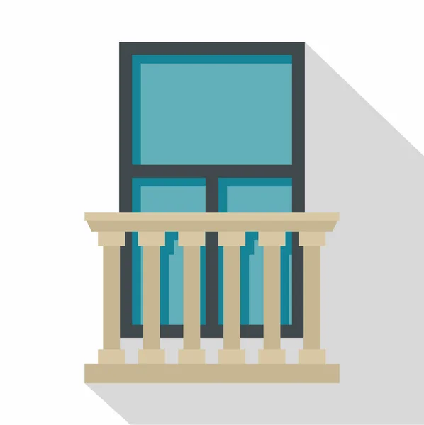 Klasyczny balkon balustrada z ikony okna — Wektor stockowy