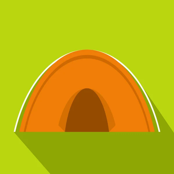 Иконка палатки, плоский стиль — стоковый вектор