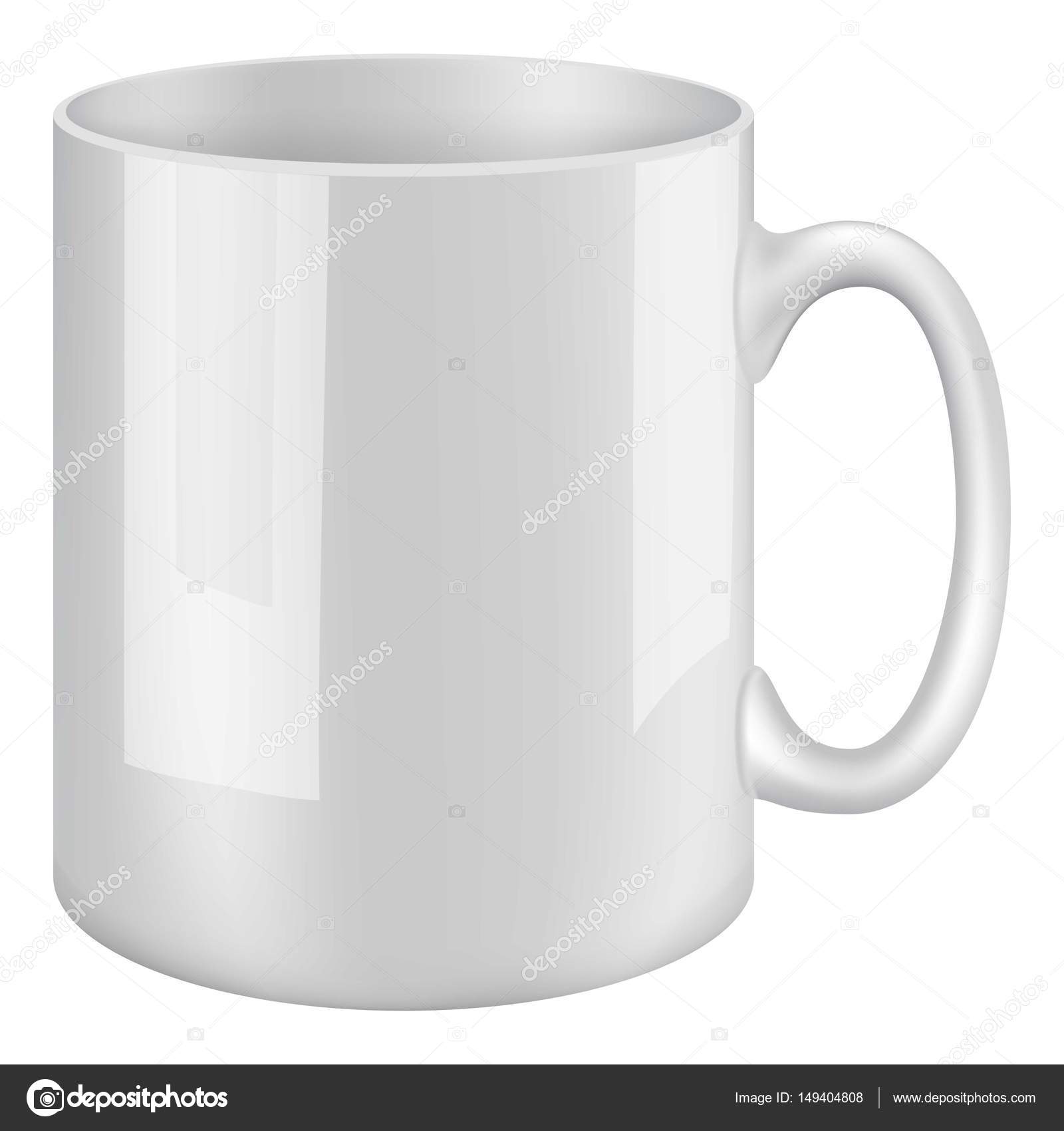 Download Mockup caneca branca, estilo realista — Vetor de Stock ...